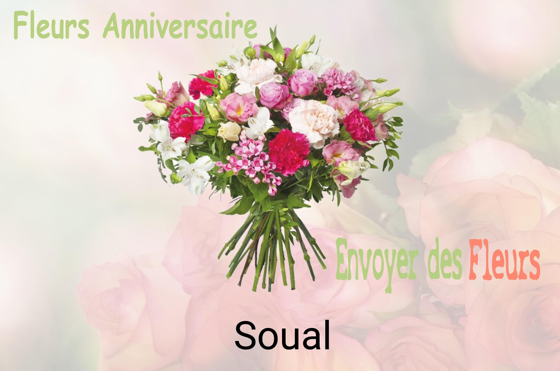 Bouquet de fleurs d’anniversaire livré à Soual